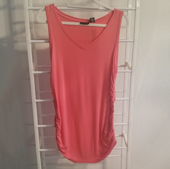 Tahari Tops - NWT Tahari Pink Ruched Sleeveless Top Sz L